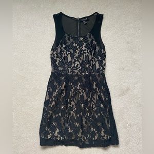 Forever21 black & nude lace dress.